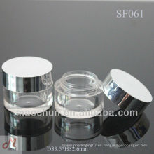 SF062 Frasco de crema de plástico cosmético redondo